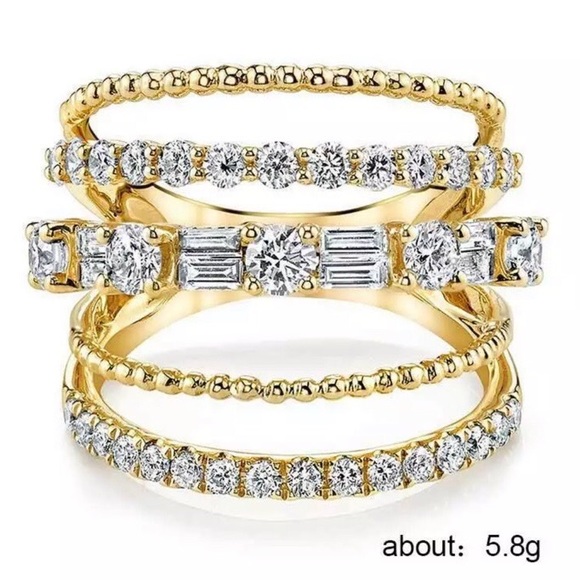 18K gold diamond engagement ring - Picture 4 of 4